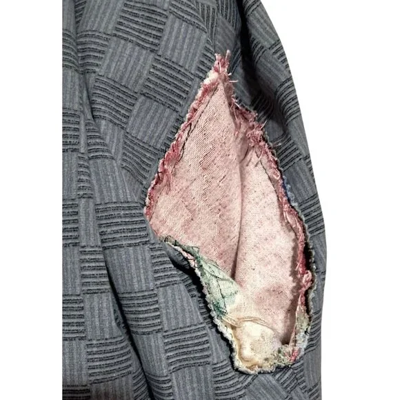 Vintage Boho Patchwork Fringe Floral Kimono Jacket Multicolor Artsy Toile Paisle - Picture 11 of 11